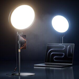 10.5" Ring Light with Stand Phone Holder for Desk